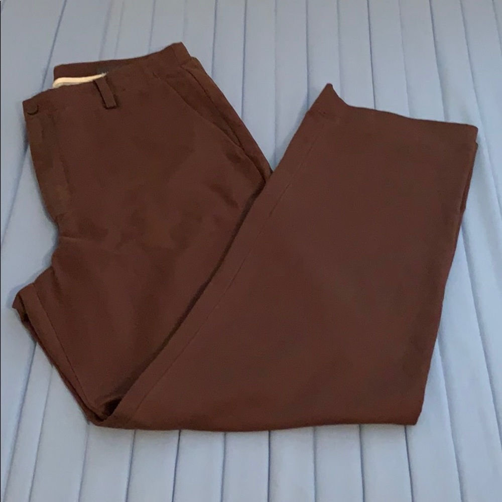 Chocolate brown linen pants